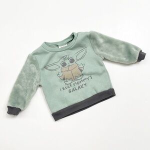 Star Wars Yoda I Rule Mommy's Galaxy baby boys sweater